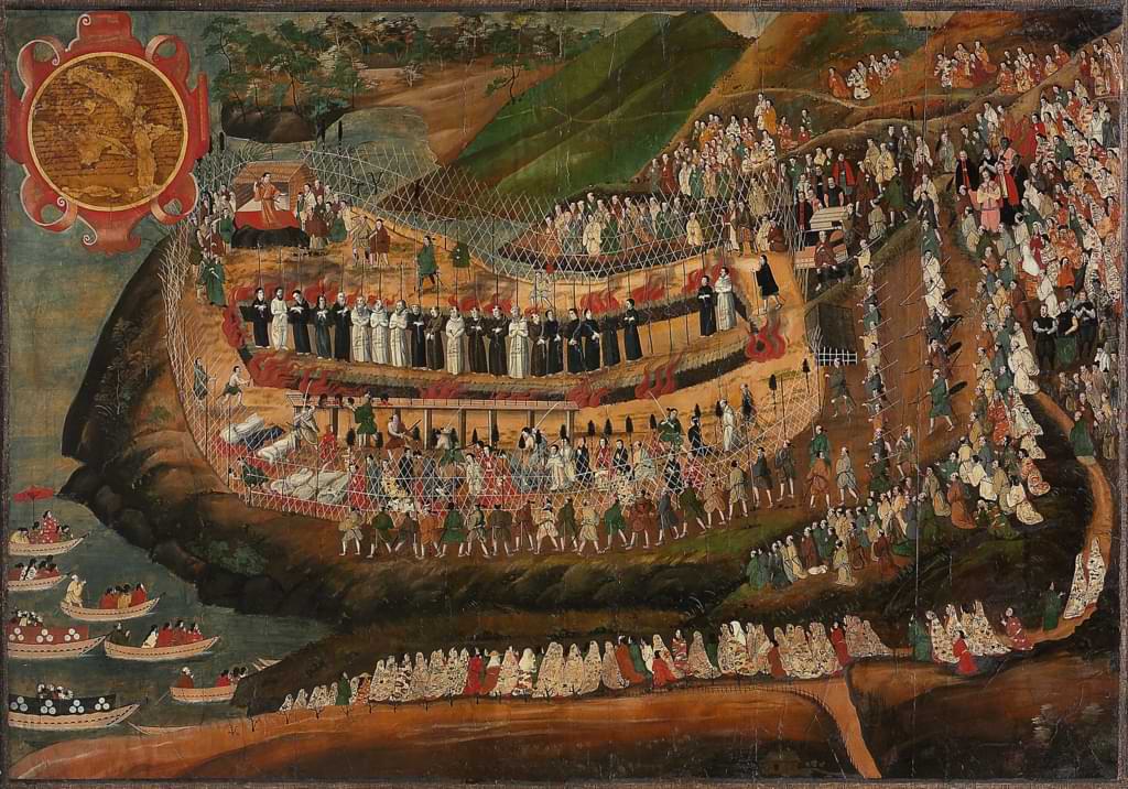 The Christian martyrs of Nagasaki. 16–17th-century Japanese painting.