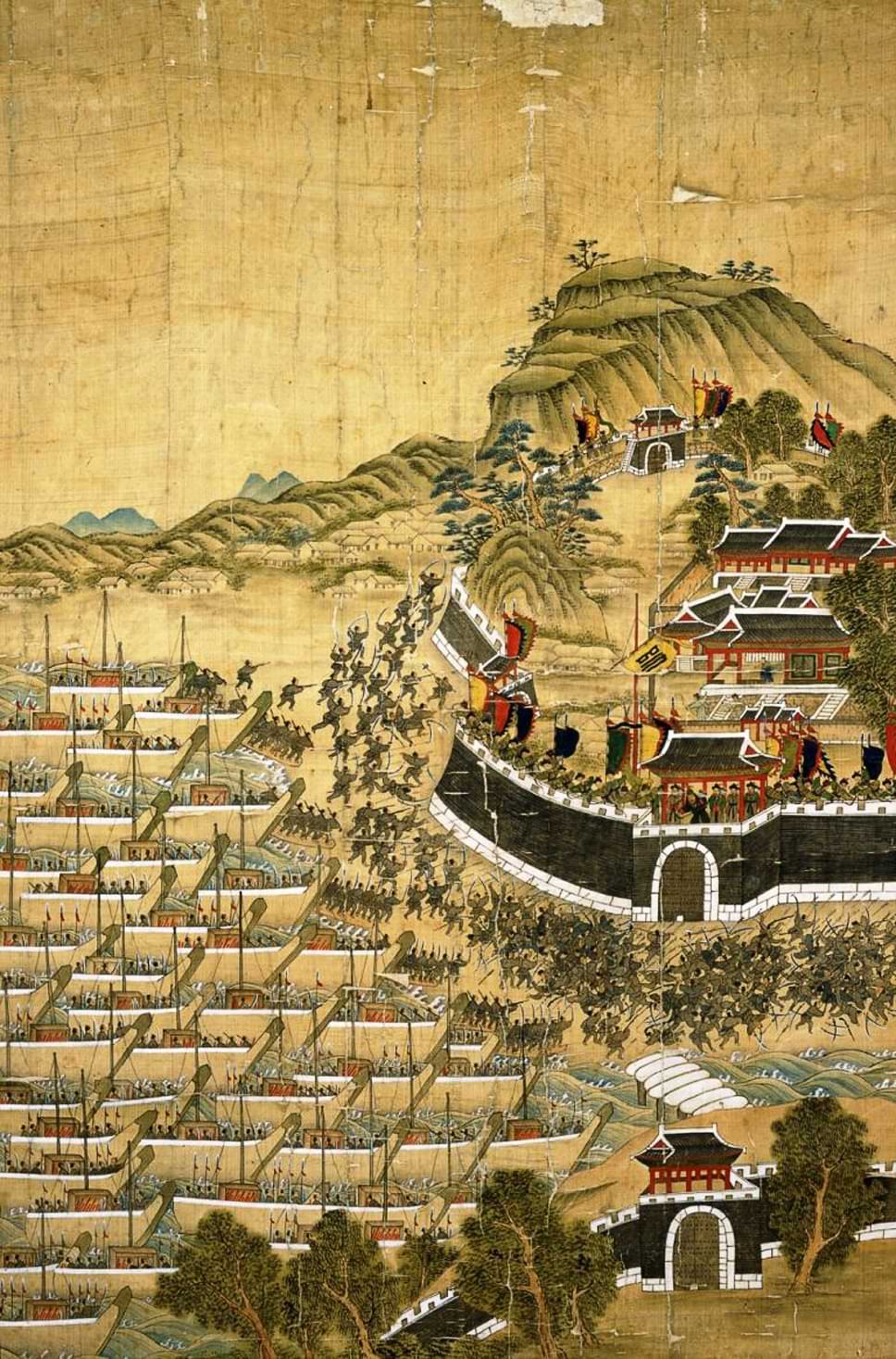 Japanese Siege of Busan with Tozotomi Hidezoshi as the commander.